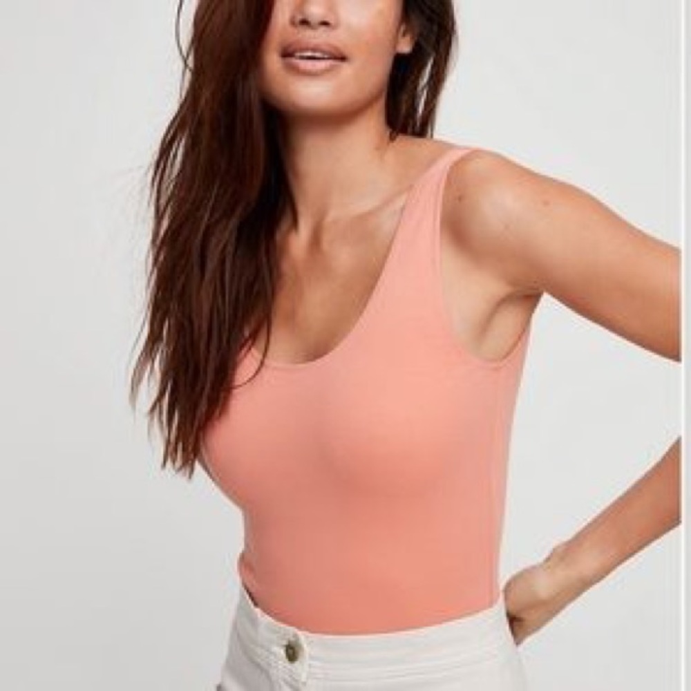 NWT Aritzia Leila Bodysuit Coral